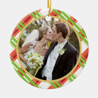 Huwelijk | Eerste kerstfotoversiering Keramisch Ornament