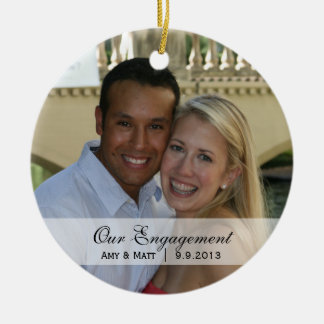 Huwelijk | Eerste kerstfotoversiering Keramisch Ornament