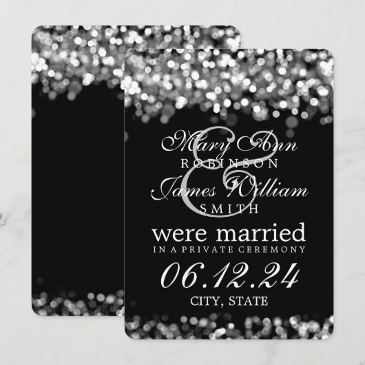 Huwelijk-/elastieklicht Aankondiging (Voorkant / Achterkant)