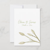 Huwelijk Elegant Bos Bladeren Zacht Roze RSVP Kaartje (Achterkant)