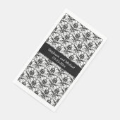 Huwelijk Elegant Damask Bruid Bruidegom Hand of Ba Servet (Hoek)