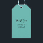 Huwelijk Elegant Minimalist Classic Blauw Dank u Cadeaulabel<br><div class="desc">Deze sjabloon kan worden aangepast aan alle professionele beroepen.</div>