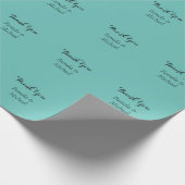 Huwelijk Elegant Minimalist Classic Blauw Dank u Cadeaupapier (Hoek)