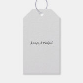 Huwelijk Elegant Minimalist Plain Mooi Cadeaulabel (Voorkant)