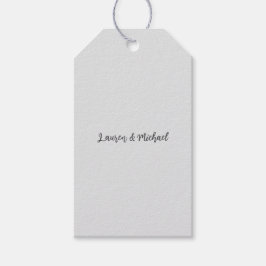 Huwelijk Elegant Minimalist Plain Mooi Cadeaulabel