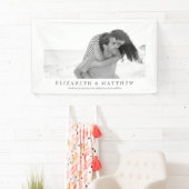 Huwelijk | Elegant Moderne Aangepaste Foto Spandoek (Insitu)
