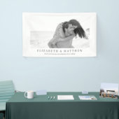 Huwelijk | Elegant Moderne Aangepaste Foto Spandoek (Beurs)