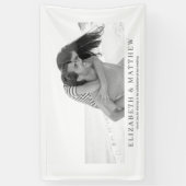 Huwelijk | Elegant Moderne Aangepaste Foto Spandoek (Verticaal)