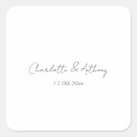 Huwelijk Elegante Kalligrafie Creatief Zwart Wit