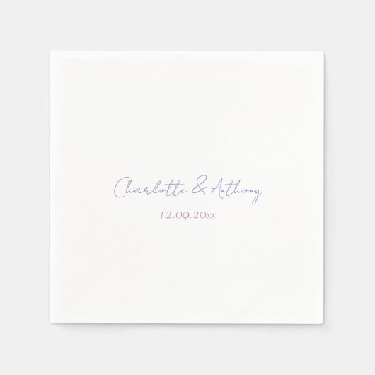 Huwelijk Elegante Kalligrafie Creatieve Namen & Da Servet (Voorkant)