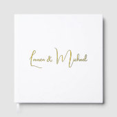 Huwelijk Elegante Minimalistische Kalligrafie Gastenboek (Voorkant)