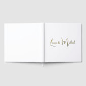 Huwelijk Elegante Minimalistische Kalligrafie Gastenboek (Volledig)