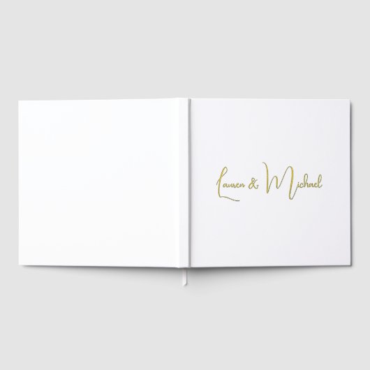 Huwelijk Elegante Minimalistische Kalligrafie Gastenboek (Volledig)