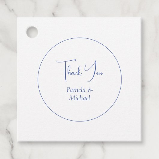 Huwelijk Elegante Minimalistische Klassieke Dank u Bedankjes Labels (Voorkant)