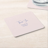 Huwelijk Elegante Minimalistische Klassieke Dank u Kartonnen Onderzetters (Schuin)