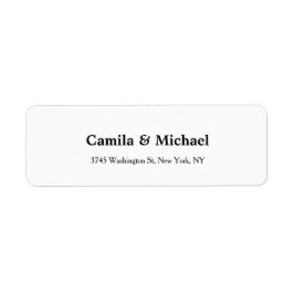 Huwelijk Elegante Minimalistische Witte Vlakte Etiket