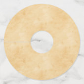 Huwelijk Elegante Purpe Druiven | Aangepaste naam Wijnglaslabel (Achterkant)