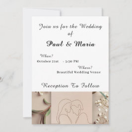 Huwelijk Elegante Uitnodiging