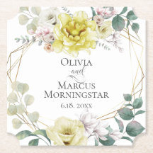 Huwelijk Elegante Vrolijke Gele Pioenenbloemen