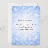 Huwelijk/Elopement Blue Winter Wonderland Kaart (Achterkant)