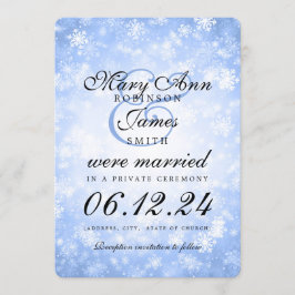 Huwelijk/Elopement Blue Winter Wonderland Kaart