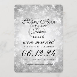 Huwelijk / Elopement Zilver Winter Wonderland Kaart