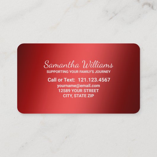 Huwelijk en familie therapeut MFT Visitekaartje (Achterkant)