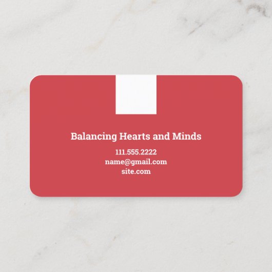 Huwelijk en gezinstherapeut visitekaartje (Achterkant)