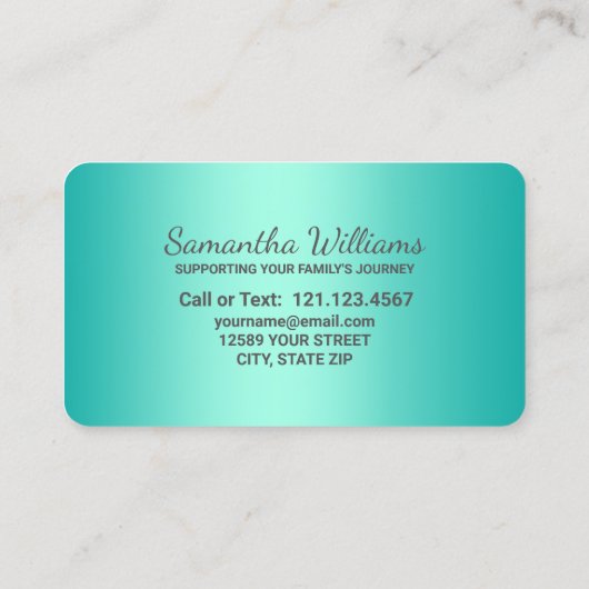 Huwelijk en gezinstherapeut visitekaartje (Achterkant)