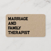 Huwelijk en gezinstherapeut visitekaartje (Voorkant)