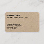 Huwelijk en gezinstherapeut visitekaartje (Achterkant)