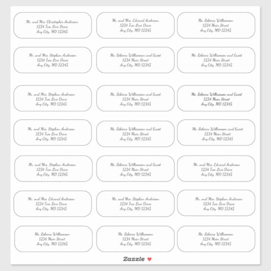 Huwelijk envelop adres stickerlabels sticker (Vel)