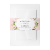 Huwelijk Eucalyptus Groen Geometrisch Elegant Chic Uitnodigingen Wikkel (Voorkant Voorbeeld)