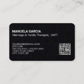 Huwelijk & Familie Therapeut QR Visitekaartje (Achterkant)