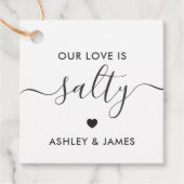 Huwelijk Favorietlabels 'Onze Liefde is Zout' Bedankjes Labels (Voorkant)
