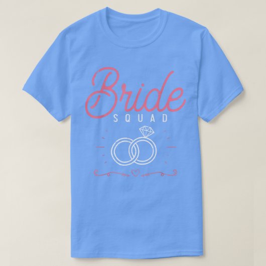 Huwelijk Feest Bruid Squad Bachelorette Feest Vrou T-shirt (Design voorkant)