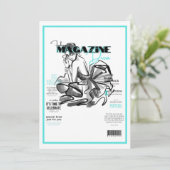 Huwelijk feest mode diva magazine  kaart (Staand voorkant)