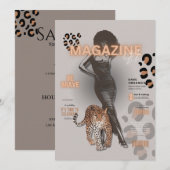 Huwelijk feest mode diva magazine  kaart (Voorkant / Achterkant)
