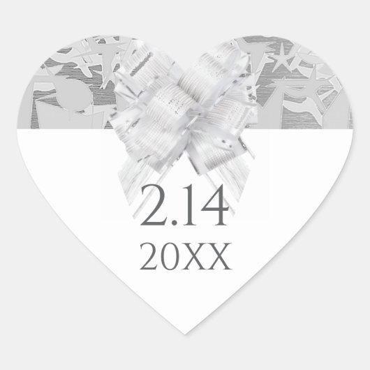 Huwelijk/Feest/Vakantie Hart Sticker (Voorkant)