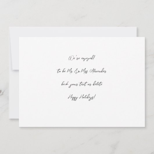 Huwelijk gaan we vakantie Verloving Foto V2 (Achterkant)