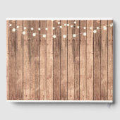 Huwelijk Gastboek Houten Burlap Rustieke Lichten R Gastenboek (Achterkant)