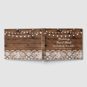 Huwelijk Gastboek Houten Kant Rustieke Lichten Gastenboek (Volledig)