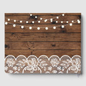 Huwelijk Gastboek Houten Kant Rustieke Lichten Gastenboek (Achterkant)