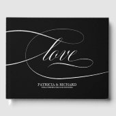 Huwelijk gastenboek Elegant zwart-wit (Voorkant)