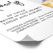 Huwelijk Gedenk Personaliseer 3 Foto Liefdevolle H Poster (Hoek)