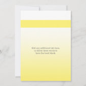 Huwelijk | Geel, wit | Ombre | Floral | Hart Kaart (Achterkant)