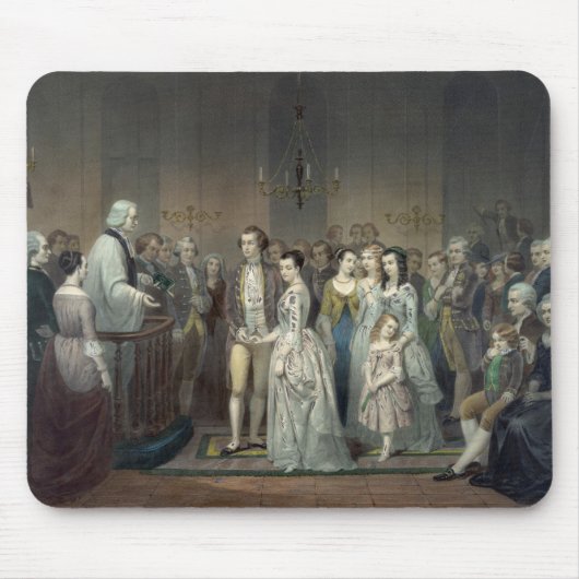 Huwelijk George Washington Mousepad Muismat (Voorkant)
