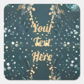 Huwelijk gepersonaliseerde Confetti Vierkante Sticker (Voorkant)