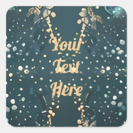 Huwelijk gepersonaliseerde Confetti Vierkante Sticker