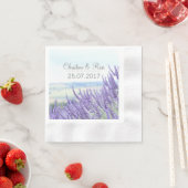 Huwelijk gepersonaliseerde lavendel servetten (Insitu)
